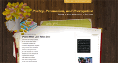 Desktop Screenshot of poetrypersuasionprerogative.blogspot.com