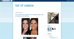 Desktop Screenshot of listofcelebs.blogspot.com