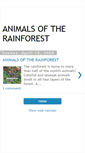 Mobile Screenshot of animalsoftherainforest1.blogspot.com