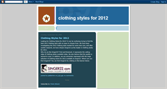 Desktop Screenshot of clothing-styles-for-2012.blogspot.com