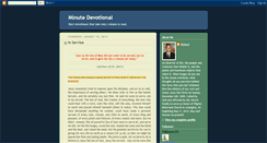 Desktop Screenshot of minutedevotional.blogspot.com
