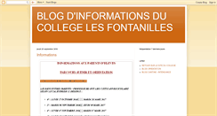 Desktop Screenshot of collegelesfontanilles.blogspot.com