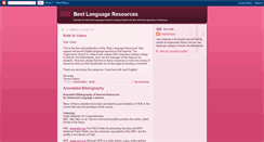 Desktop Screenshot of bestlanguageresources.blogspot.com