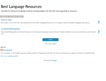 Tablet Screenshot of bestlanguageresources.blogspot.com