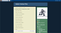 Desktop Screenshot of mullershockeypicks.blogspot.com