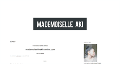 Desktop Screenshot of mademoiselleaki.blogspot.com