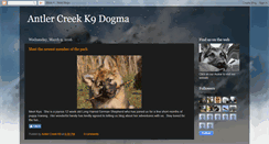 Desktop Screenshot of antlercreekk9.blogspot.com