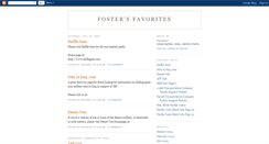 Desktop Screenshot of fosters-favorites.blogspot.com
