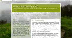 Desktop Screenshot of onechristianvoiceforgod.blogspot.com