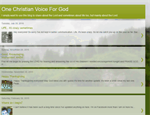 Tablet Screenshot of onechristianvoiceforgod.blogspot.com