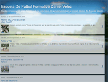 Tablet Screenshot of escueladefutbolformativadanielvelez.blogspot.com