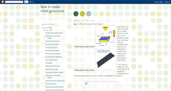 Desktop Screenshot of howtomakewindgenerator.blogspot.com