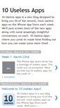 Mobile Screenshot of 10uselessapps.blogspot.com