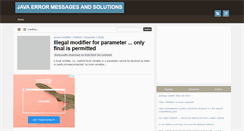 Desktop Screenshot of java-error-messages.blogspot.com