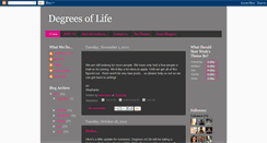 Desktop Screenshot of degreesoflifeblog.blogspot.com