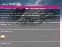 Tablet Screenshot of degreesoflifeblog.blogspot.com