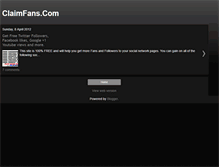 Tablet Screenshot of claimfreefans.blogspot.com