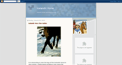 Desktop Screenshot of icelandichorse.blogspot.com