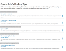 Tablet Screenshot of coach-johns-hockey-tips.blogspot.com