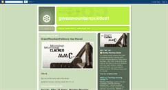 Desktop Screenshot of greenmountainpolitics1.blogspot.com