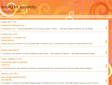 Tablet Screenshot of aimingforsimplicity.blogspot.com
