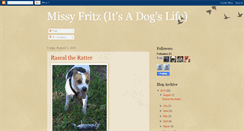 Desktop Screenshot of missyfritzitsadogslife.blogspot.com