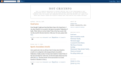 Desktop Screenshot of notcricinfo.blogspot.com
