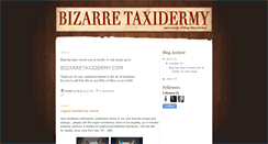 Desktop Screenshot of bizarretaxidermy.blogspot.com