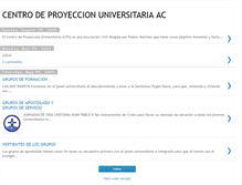 Tablet Screenshot of centrodeproyeccionuniversitaria.blogspot.com