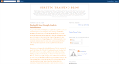 Desktop Screenshot of girettotrainingblog.blogspot.com