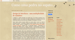 Desktop Screenshot of como-uma-pedra-no-sapato.blogspot.com