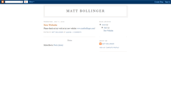 Desktop Screenshot of mattbollinger.blogspot.com