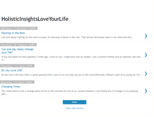 Tablet Screenshot of holisticinsightsloveyourlife.blogspot.com