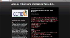 Desktop Screenshot of iiiseminariofariasbrito.blogspot.com