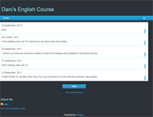Tablet Screenshot of dani-englishcourse.blogspot.com