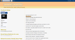 Desktop Screenshot of desertpoetry.blogspot.com