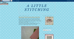 Desktop Screenshot of alittlestitching.blogspot.com