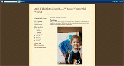 Desktop Screenshot of ithinktomyselfwhatawonderfulworld.blogspot.com