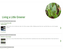 Tablet Screenshot of livingalittlegreener.blogspot.com