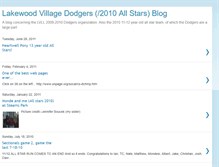 Tablet Screenshot of lakewoodvillagedodgers.blogspot.com