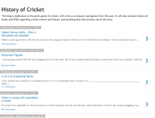 Tablet Screenshot of historyofcricket.blogspot.com