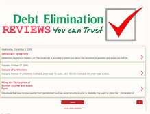 Tablet Screenshot of debt-elimination-reviews.blogspot.com
