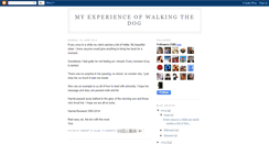 Desktop Screenshot of myexperienceofwalkingthedog.blogspot.com
