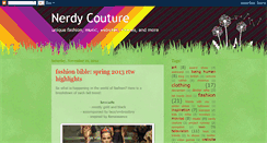 Desktop Screenshot of nerdycouture.blogspot.com