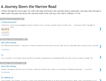 Tablet Screenshot of ajourneydownthenarrowroad.blogspot.com