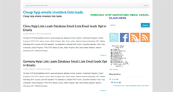 Desktop Screenshot of hyip-email-leads.blogspot.com