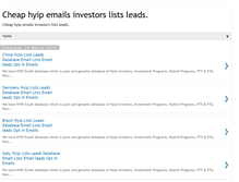 Tablet Screenshot of hyip-email-leads.blogspot.com