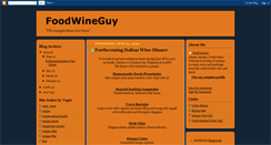 Desktop Screenshot of foodwineguy.blogspot.com