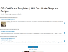 Tablet Screenshot of giftcertificatetemplates.blogspot.com