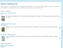 Tablet Screenshot of debsreadinglist.blogspot.com